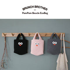 Brunch Brother PomPom Boucle Tote Bag Eco Bag Reusable Shopping Bag