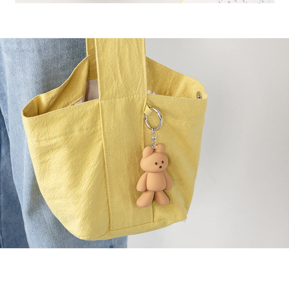 DONATDONAT Cozy Bear Silicone 3D Keyring Keychain Bag Pendant Gift
