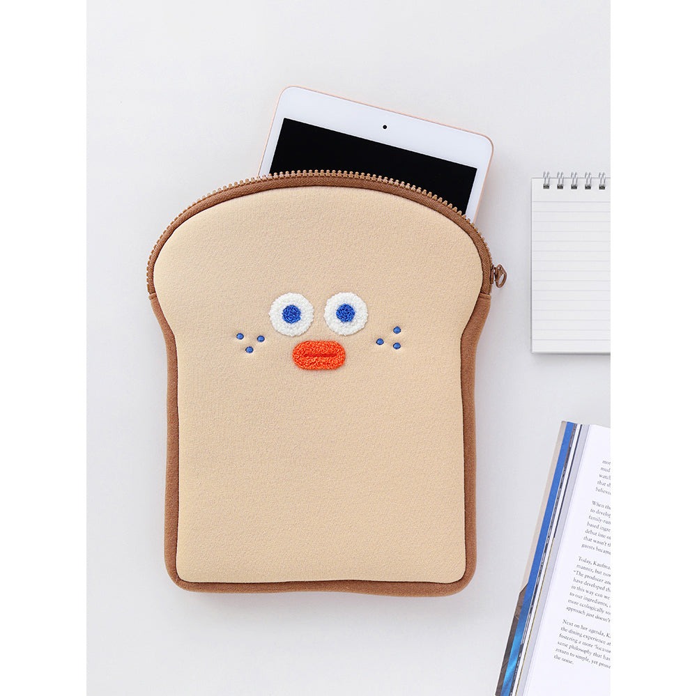 Brunch Brother 9 inch ipad pouch, toast design, safe