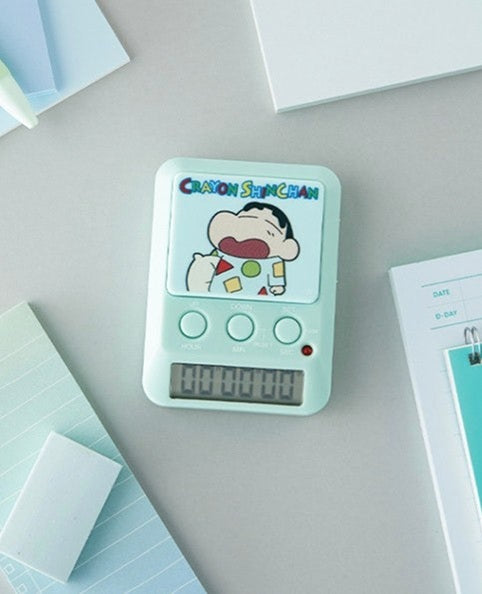 Crayon Shinchan Dretec Timer Watch Stopwatch LED Alarm Portable Clock Study Cook