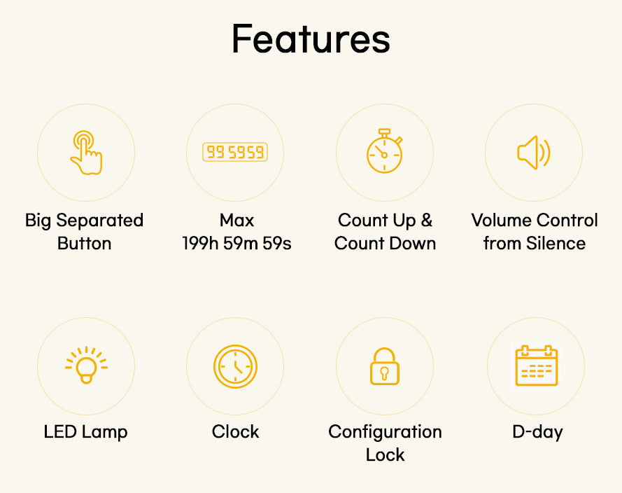 DRETEC-Two-Tone-T-580-Timer-Watch-Stopwatch Features