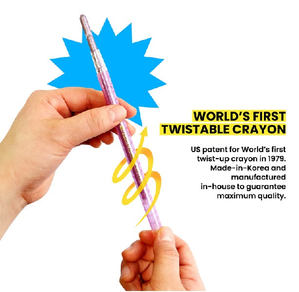 GLOBE CHEMICAL 36 Colors-in-Motion Crayons Made in Korea