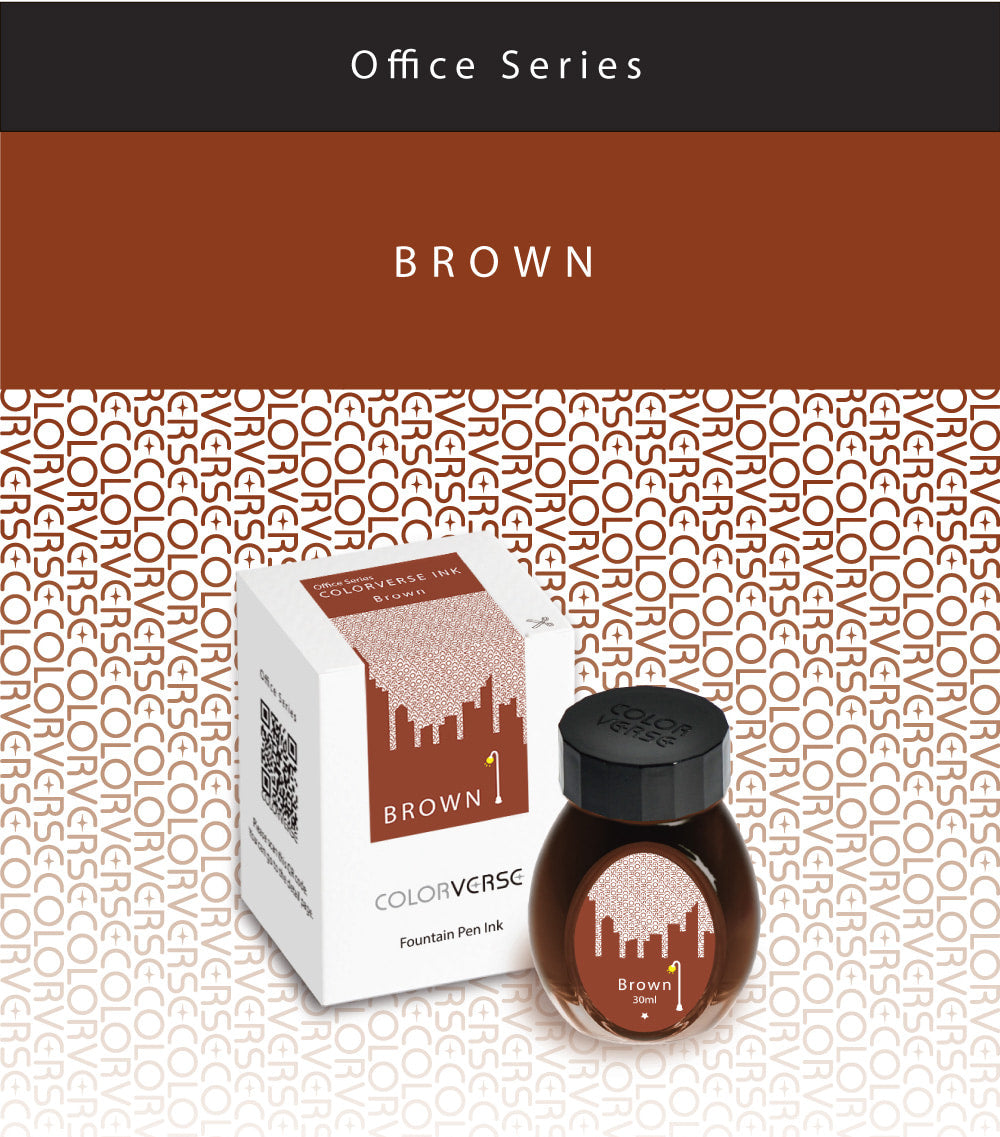Colorverse Fountain Pen Ink Office Series Brown Color