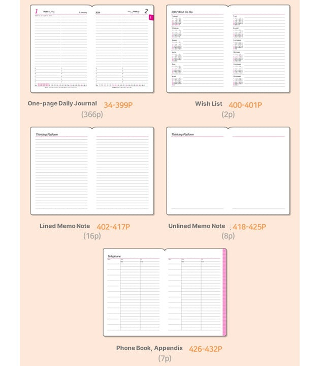Yangjisa 2026 Useary 25A Planner : A Monthly, Weekly & Daily Planner