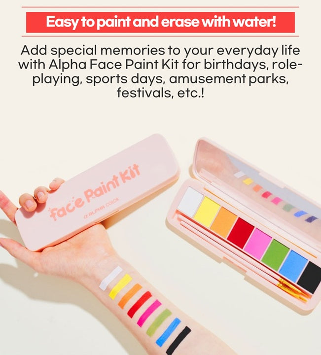 Alpha Face Painting Kit 8 Colors German Dermatest Excellent Grade Certification