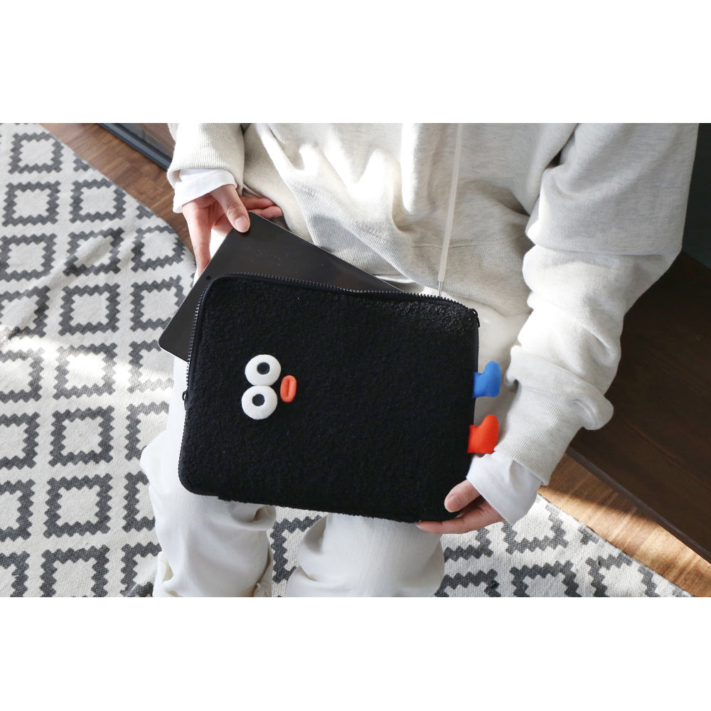 Brunch Brother PomPom Boucle Pouch iPad Tablet Laptop Soft Pouch