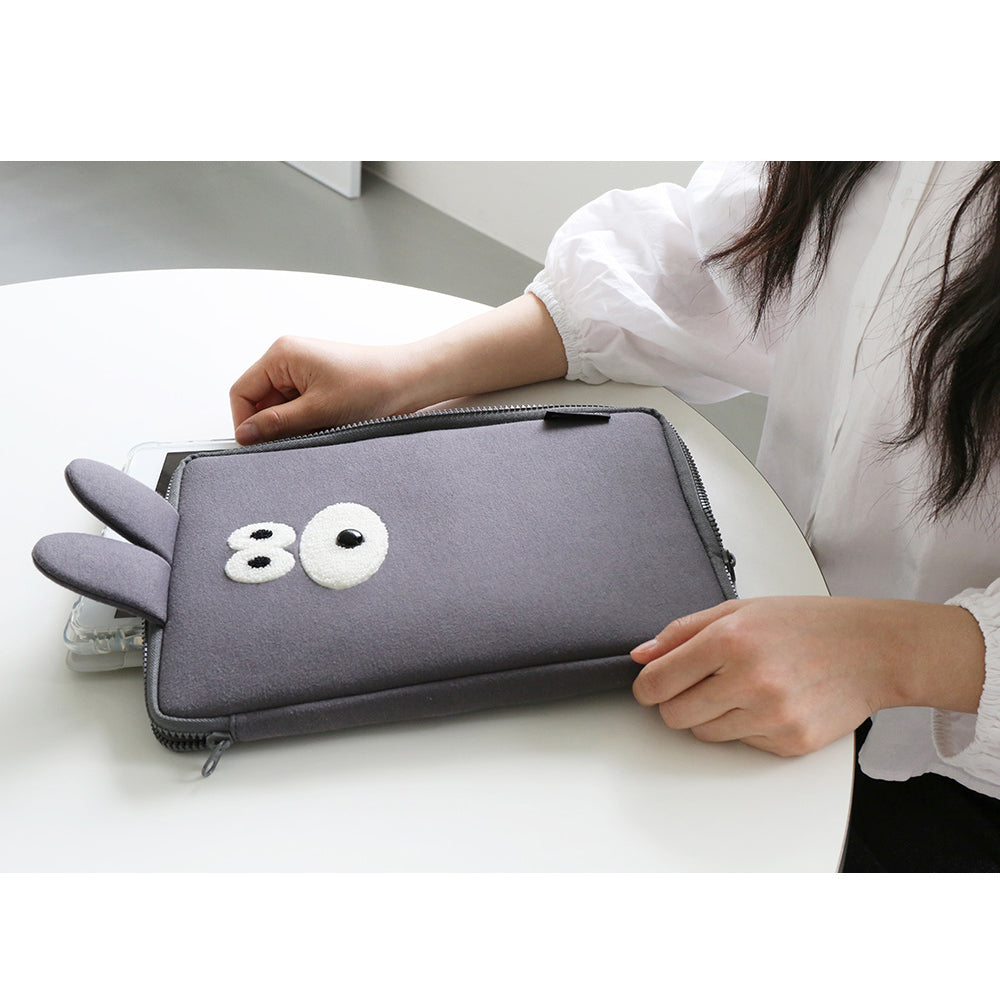 Brunch Brother 11 inch iPad Tablet Bunny Puppy Pouch Sleeve Case With Pencil Holder | Tablet Pouch | Tablet Sleeve