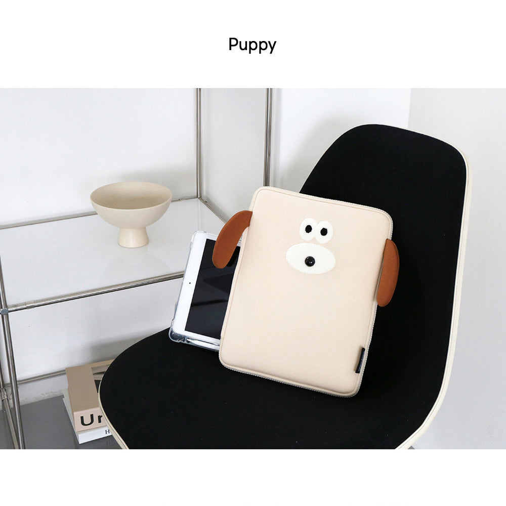 Brunch Brother 11 inch iPad Tablet Bunny Puppy Pouch Sleeve Case With Pencil Holder | Tablet Pouch | Tablet Sleeve