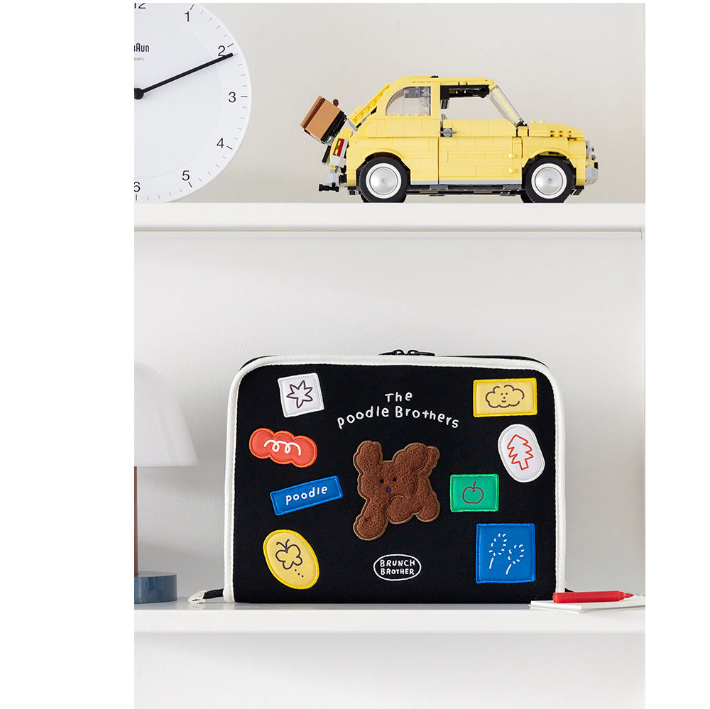 Brunch Brother 11 inch iPad Tablet Pouch Sleeve Case with Pen Holder 5 Pocket | Tablet Pouch | Tablet Sleeve Black Color