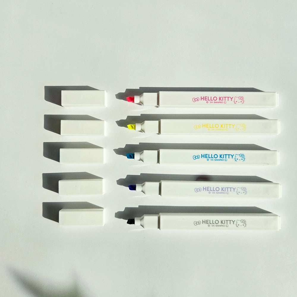 Sanrio Hello Kitty Mild Marker Pen Highlighter 5 Color Set