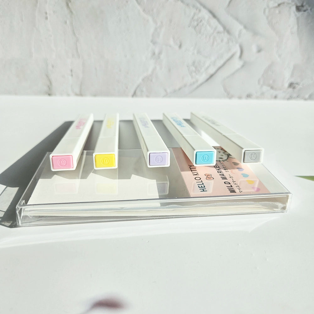 Sanrio Hello Kitty Mild Marker Pen Highlighter 5 Color Set