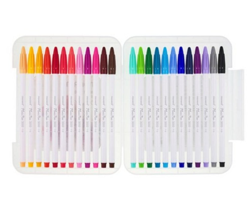 Monami Plus Pen 3000 24 Assorted Color Felt Tip Pen Water Based Ink