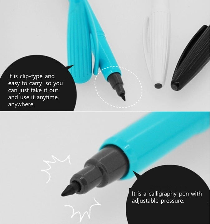 Monami Plus Pen S Mint Body - Black Ink - Pack of 12 Pen