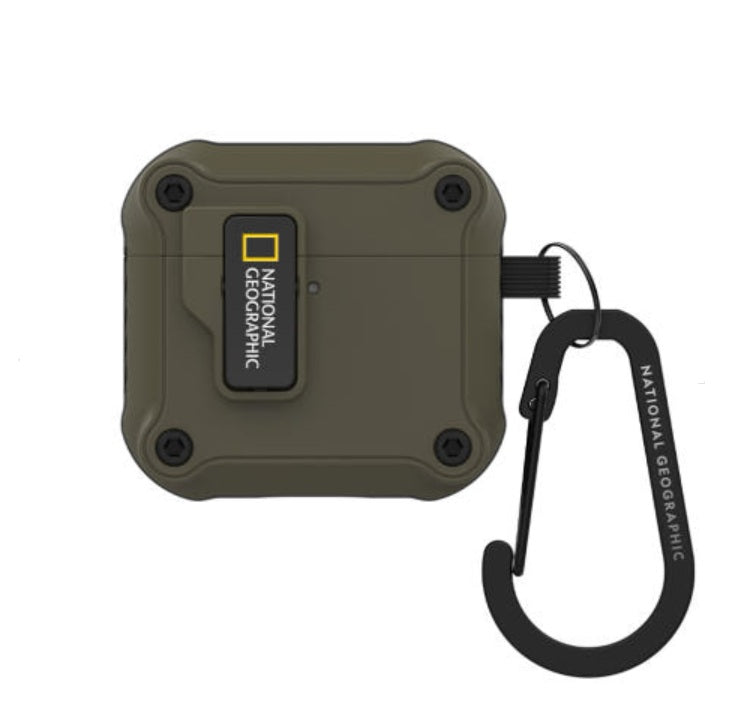 National Geographic Airpods 4/3/Pro2/Pro Rugged Bumper Lock Case