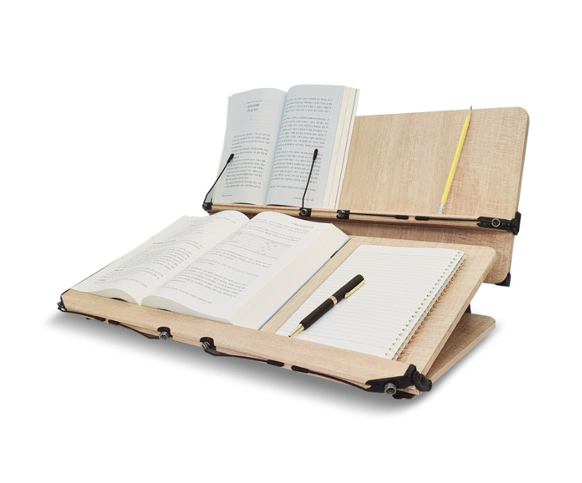 NICE 204D Book Stand 2 Tier Wood Reading Holder Desk Bookstand Bible Cookbook