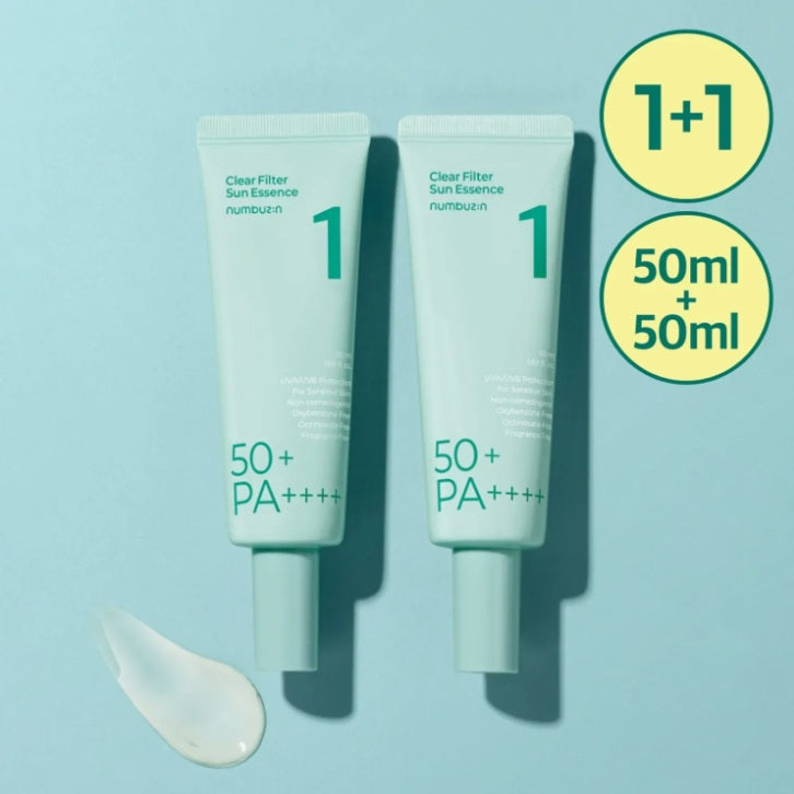 Numbuzin No. 1 Clear Filter Sun Essence (SPF50+ PA++++) 50mL*2ea