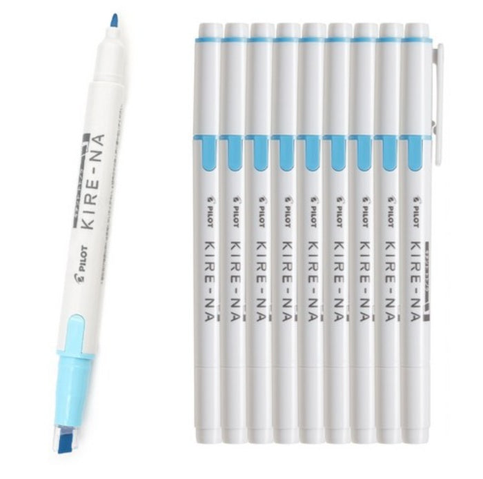 Pilot Kire-Na Highlighter Double end Side tip Basic Color 10pcs