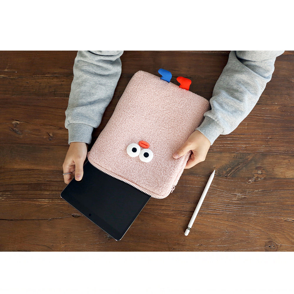 Brunch Brother PomPom Boucle Pouch iPad Tablet Laptop Soft Pouch