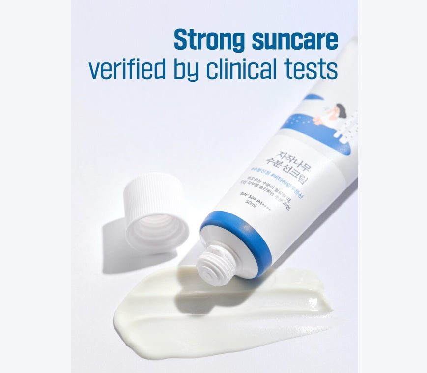 Strong suncare verified by clinical tests. ROUND LAB