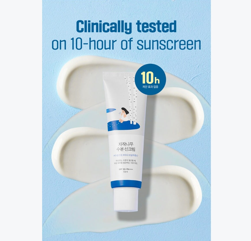 Clinically tested on 10-hour of sunscreen. ROUND LAB