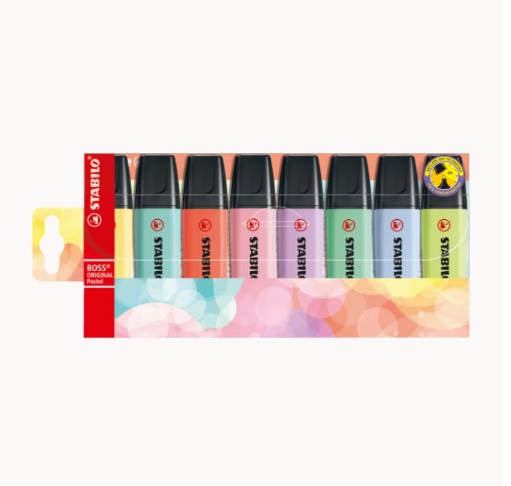 STABILO Highlighter Boss Pastel 8 Color Set