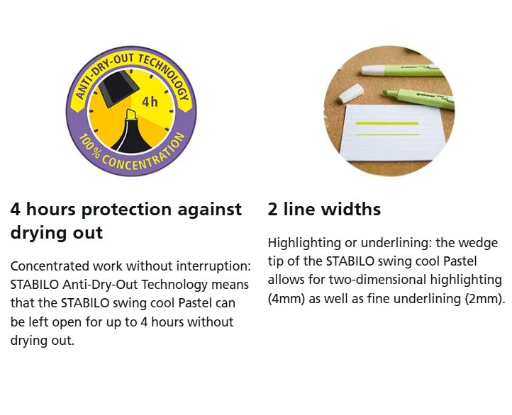 STABILO Highlighter swing cool Pastel - Pack of 6
