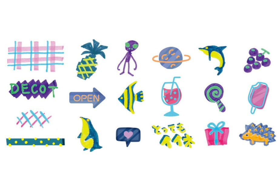 Sun-star DECOT3 Overlay twin color marker pen