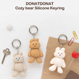 DONATDONAT Cozy Bear Silicone 3D Keyring Keychain Bag Pendant Gift