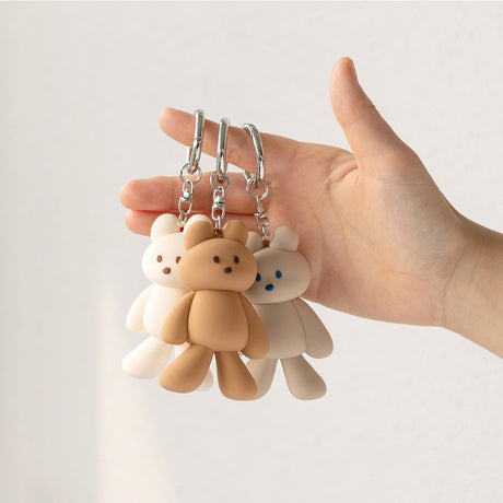 DONATDONAT Cozy Bear Silicone 3D Keyring Keychain Bag Pendant Gift