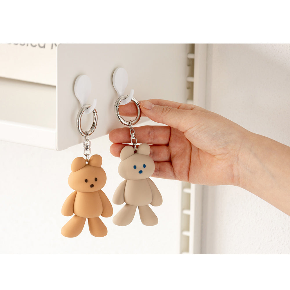 DONATDONAT Cozy Bear Silicone 3D Keyring Keychain Bag Pendant Gift