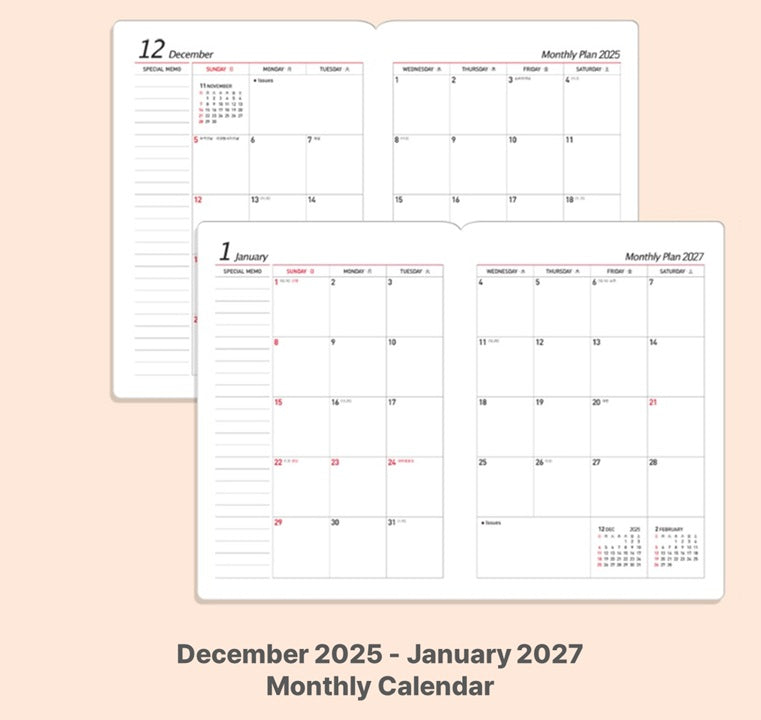 Yangjisa 2026 Useary 25A Planner : A Monthly, Weekly & Daily Planner