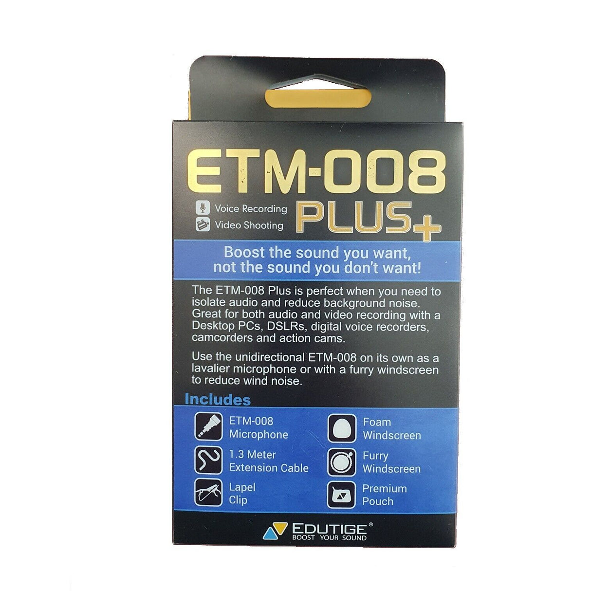 edutige etm-008 plus, package frontside