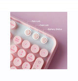 sanrio wireless keyboard mouse set, kuromi and my melody, indicators