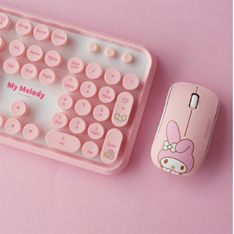 sanrio wireless keyboard mouse set, my melody numpad detail