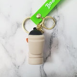 Skibidi Toilet Silicone Keychain Keyring Decor Split Ring Metal Chain Holder